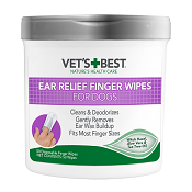 Vet's Best Ear Relief: Finger Wipes For Dogs & Cats